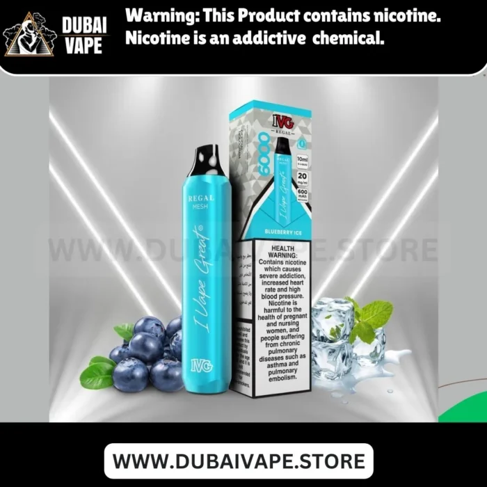 BLUEBERRY ICE IVG REGAL 6000 PUFFS BLUEBERRY ICE IVG REGAL 6000 PUFFS