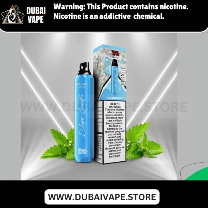 CLASSIC MINT IVG REGAL 6000 PUFFS CLASSIC MINT IVG REGAL 6000 PUFFS