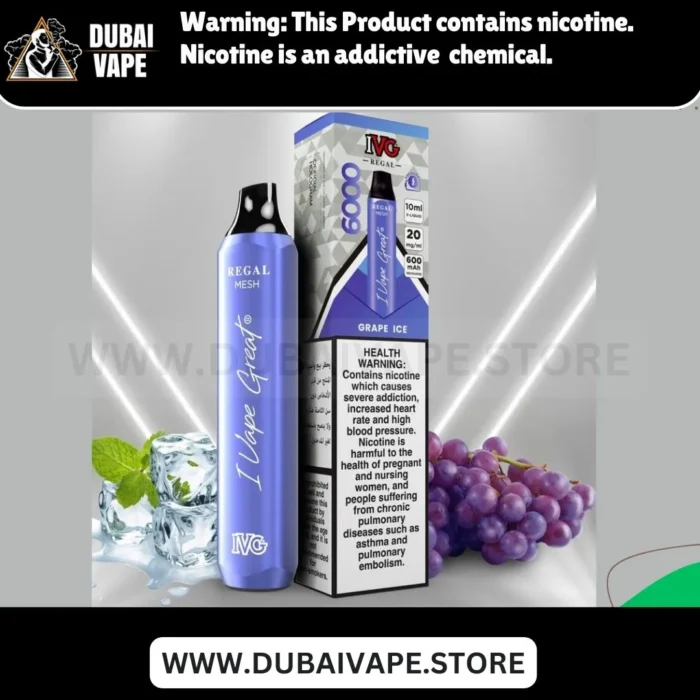 GRAPE ICE IVG REGAL 6000 PUFFS GRAPE ICE IVG REGAL 6000 PUFFS