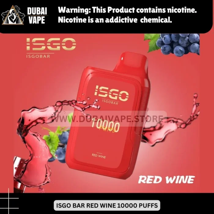 ISGO BAR RED WINE 10000 PUFFS