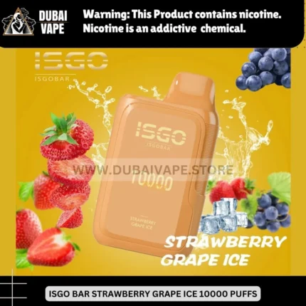 ISGO BAR STRAWBERRY GRAPE ICE 10000 PUFFS