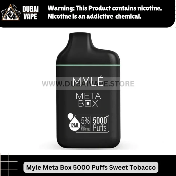 Myle-meta-box 5000-puffs-Sweet-Tobacco-12ML-5%-Nicotine Myle-meta-box 5000-puffs-Sweet-Tobacco-12ML-5%-Nicotine