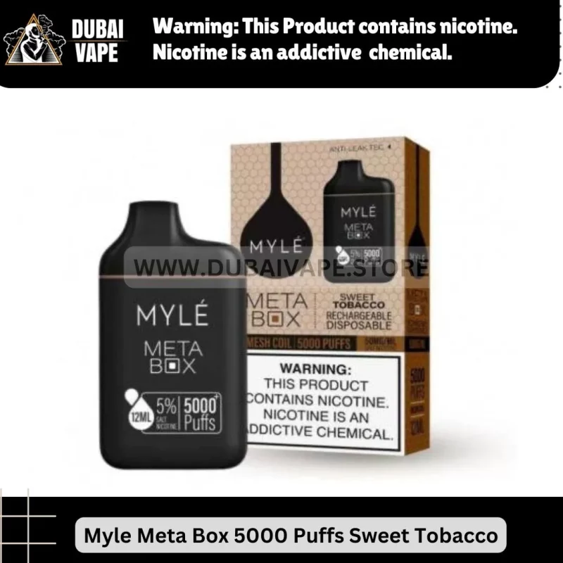 Myle meta box 5000 puffs Sweet Tobacco