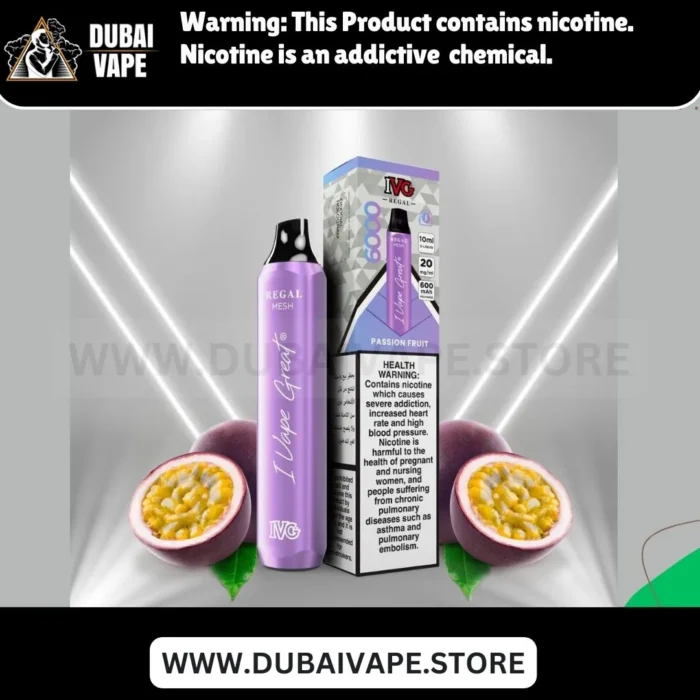 PASSION FRUIT IVG REGAL 6000 PUFFS PASSION FRUIT IVG REGAL 6000 PUFFS