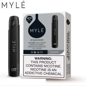 Myle-v5-jet-black-device-lcd-screen-puffs-1x-device