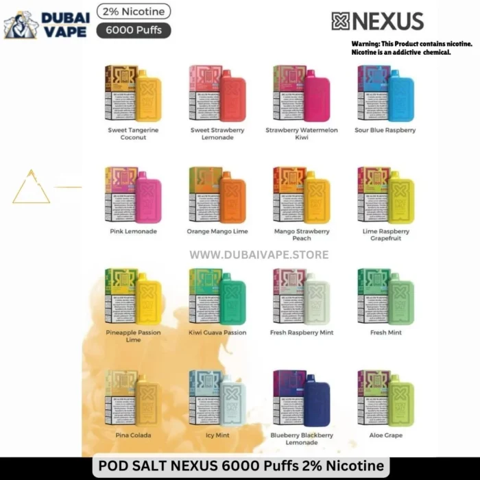 POD SALT NEXUS 6000 Puffs 2% Nicotine (1)