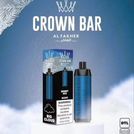 Al Fakher CROWN BAR Disposable Vape 8000 puffs Berry Ice