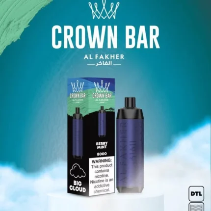 Al Fakher CROWN BAR Disposable Vape 8000 puffs Berry Mint