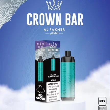 Al Fakher CROWN BAR Disposable Vape 8000 puffs Blackcurrant Ice