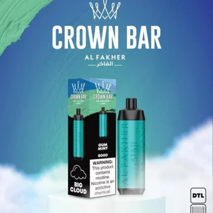 Al Fakher CROWN BAR Disposable Vape 8000 puffs GUM Mint