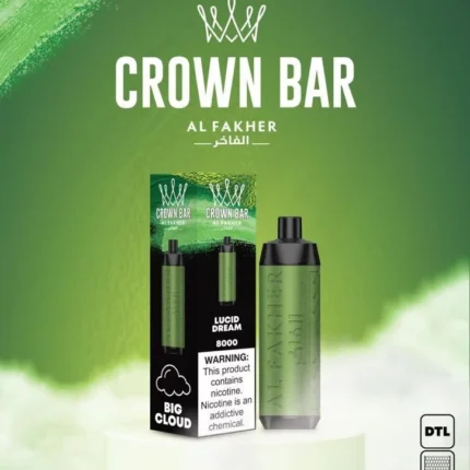 Al Fakher CROWN BAR Disposable Vape 8000 puffs Lucid Dream