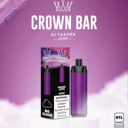 Al Fakher CROWN BAR Disposable Vape 8000 puffs Magic Love