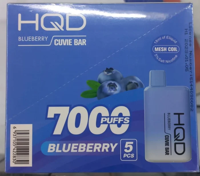 HQD CUVIE BAR DISPOSABLE (7000 PUFFS) BlueBerry Dubai Abu Dhabi Same Day Delivery