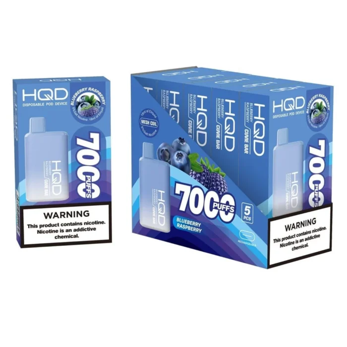 HQD CUVIE BAR DISPOSABLE (7000 PUFFS) BlueBerry Raspberry Dubai Abu Dhabi Same Day Delivery