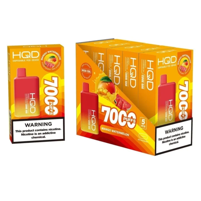 HQD CUVIE BAR DISPOSABLE (7000 PUFFS) Mango Watermelon Dubai Abu Dhabi Same Day Delivery