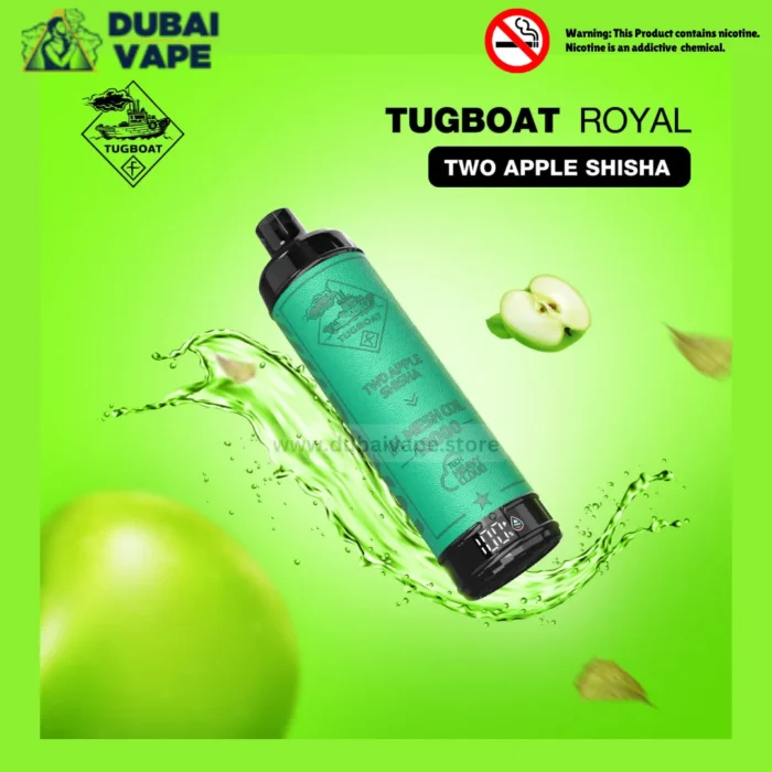 Tugboat Royal 13000 Puffs Disposable Vape TWO APPLE SHISHA - Dubai Vape