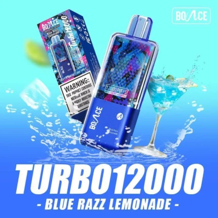 Turbo 12000 Puffs Blue Razz Disposable Vape in Dubai UAE