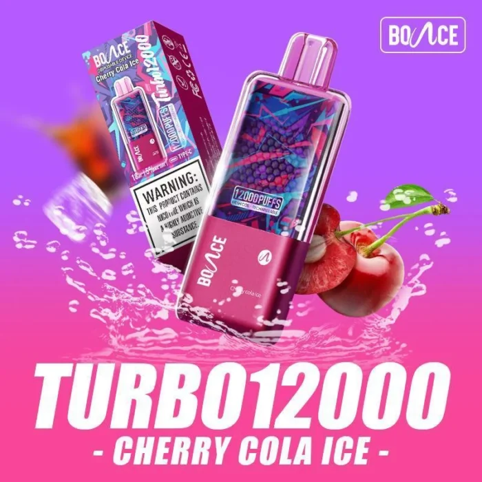 Turbo 12000 Puffs Cherry Cola Ice Disposable Vape in Dubai UAE