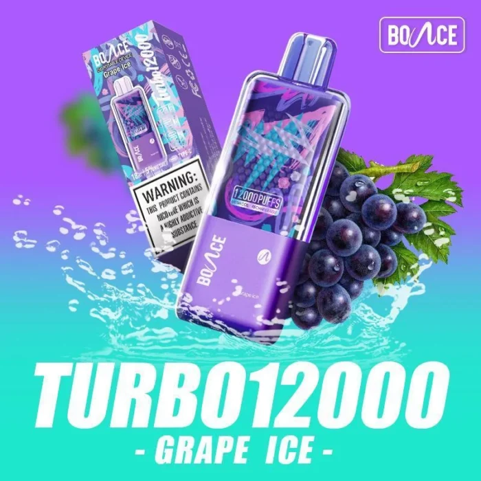 Turbo 12000 Puffs Grape Ice Disposable Vape in Dubai UAE