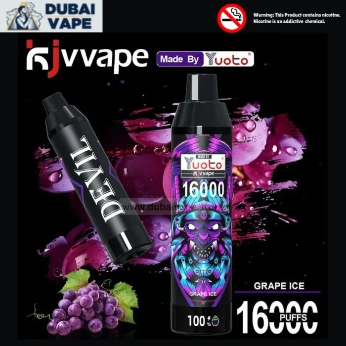 Yuoto KJV 12000 Puffs Disposable Vape Grape Ice Dubai Vape