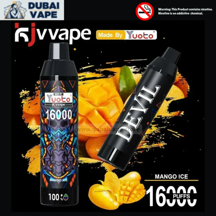 Yuoto KJV 12000 Puffs Disposable Vape Mango Ice Dubai Vape