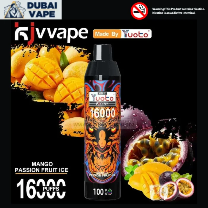 Yuoto KJV 12000 Puffs Disposable Vape Mango Passion Fruit Ice Dubai Vape
