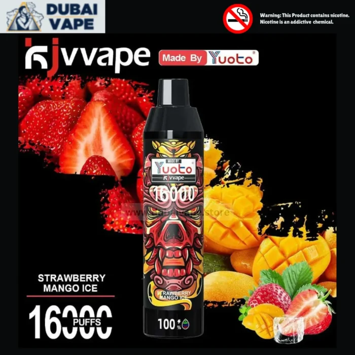 Yuoto KJV 12000 Puffs Disposable Vape Strawberry Mango Ice Dubai Vape