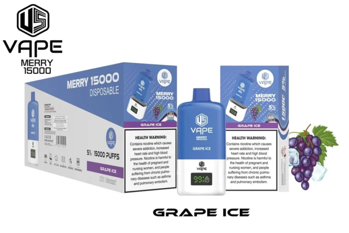 merry vape 15000 disposable Grape Ice