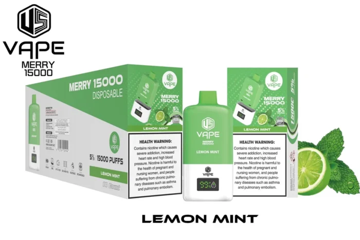 merry vape 15000 disposable Lemon Mint