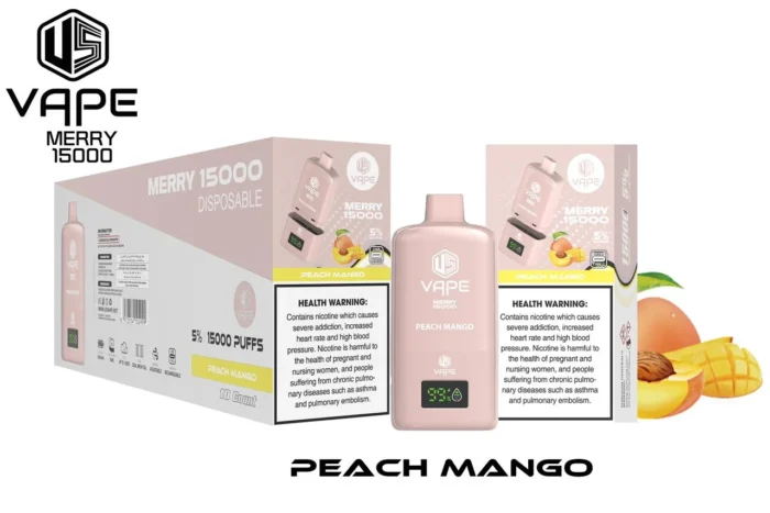 merry vape 15000 disposable Peach Mango