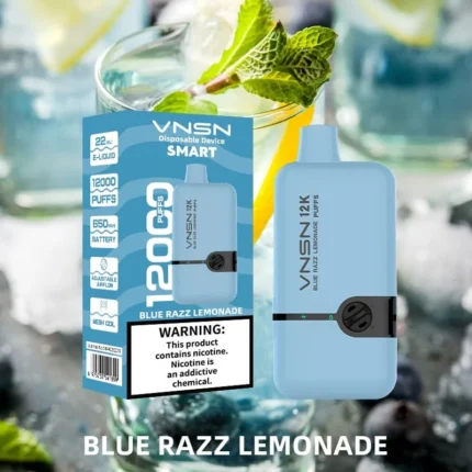 vnsn disposable device 12000 puffs Blue Razz Lemonade Flavour
