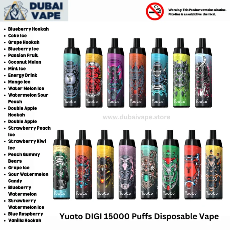 Best Yuoto DIGI 15000 Puffs Disposable Vape Device