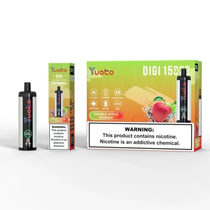 Yuoto Digi 15,000 Puffs Disposable Vape Double apple Hokkah