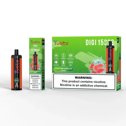 Yuoto Digi 15,000 Puffs Disposable Vape Sour Watermelon Candy