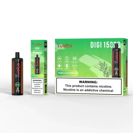 Yuoto Digi 15,000 Puffs Disposable Vape Vanilla Hokkah Flavour
