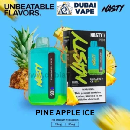 Nasty Bar 8500 Puffs Disposable Vape PINE APPLE ICE - Dubai Vape Store