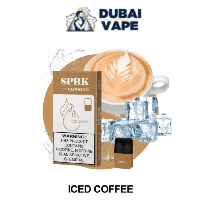 SPRK VAPE ICED COFEE V4 PODS IN DUBAI