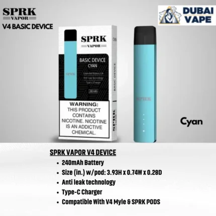 SPRK VAPOR V4 DEVICE CYAN IN DUBAI