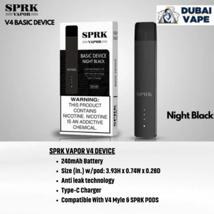 SPRK VAPOR V4 DEVICE NGHT BLACK IN DUBAI