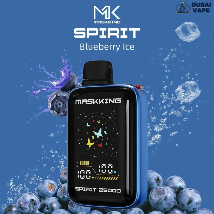 MASKKING Spirit 25000 Puffs 50MG Disposable Vape in Dubai Blueberry Ice Flavour MASKKING Spirit 25000 Puffs 50MG Disposable Vape in Dubai Blueberry Ice Flavour