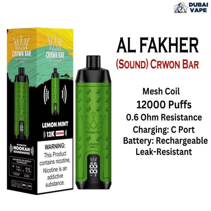 The New Al Fakher 12000 Puffs Shisha Hookah Vape - Al Fakher 12k Puffs Lemon Mint The New Al Fakher 12000 Puffs Shisha Hookah Vape - Al Fakher 12k Puffs Lemon Mint