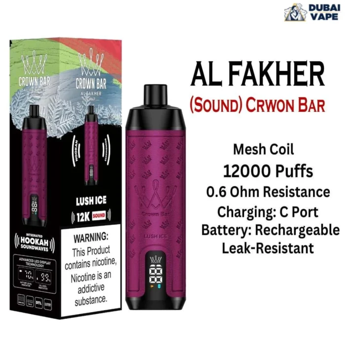 The New Al Fakher 12000 Puffs Shisha Hookah Vape - Al Fakher 12k Puffs Lush Ice The New Al Fakher 12000 Puffs Shisha Hookah Vape - Al Fakher 12k Puffs Lush Ice